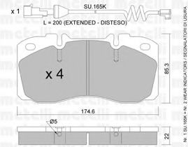 22-0268-3K METELLI Brake Pad Set, disc brake