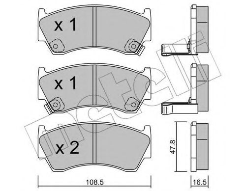 22-0277-0 METELLI Brake System Brake Pad Set, disc brake
