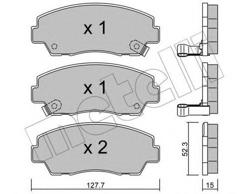 22-0283-0 METELLI Brake System Brake Pad Set, disc brake