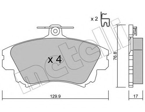 22-0286-0 METELLI Brake System Brake Pad Set, disc brake