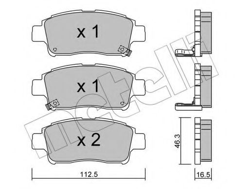 22-0292-0 METELLI Brake System Brake Pad Set, disc brake