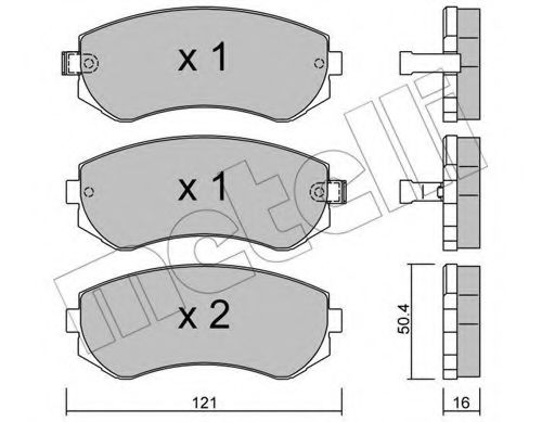 22-0304-0 METELLI Brake System Brake Pad Set, disc brake