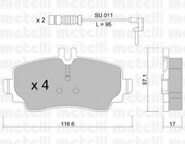 22-0310-0K METELLI Brake Pad Set, disc brake