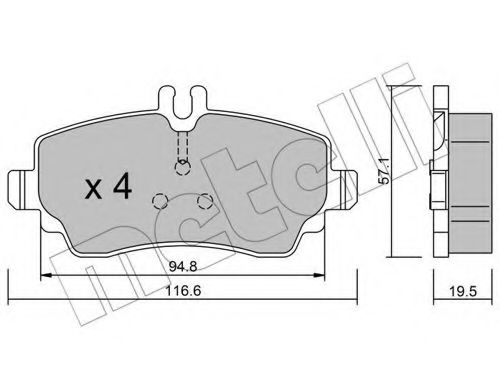 2203101 METELLI Brake Pad Set, disc brake