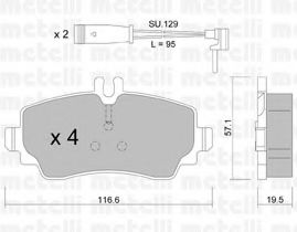 22-0310-1K METELLI Тормозная система Комплект тормозных колодок, дисковый тормоз