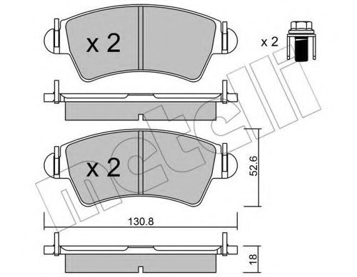 22-0313-0 METELLI Brake System Brake Pad Set, disc brake