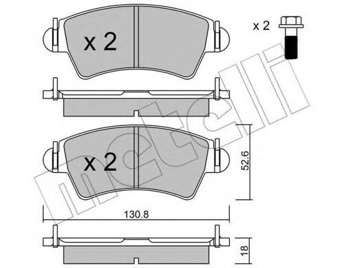 22-0313-1 METELLI Brake System Brake Pad Set, disc brake