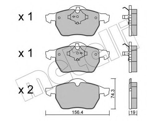 22-0314-1 METELLI Brake System Brake Pad Set, disc brake