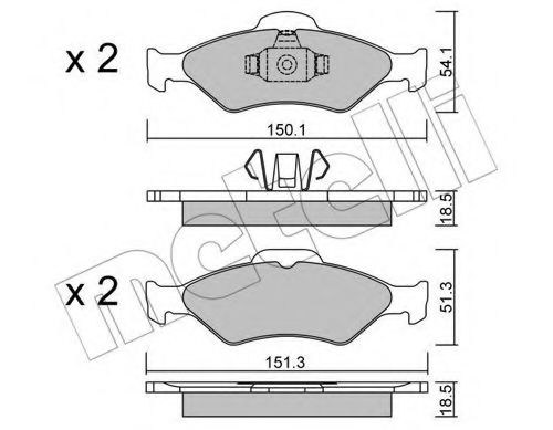 22-0315-0 METELLI Brake System Brake Pad Set, disc brake