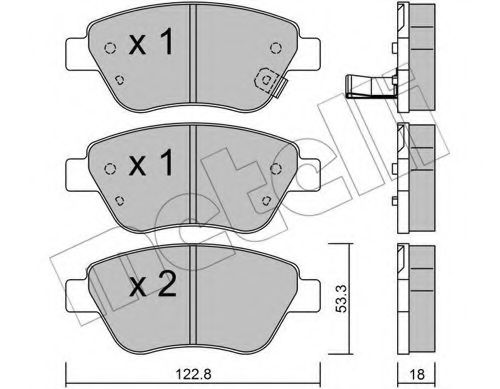 22-0321-2 METELLI Brake System Brake Pad Set, disc brake