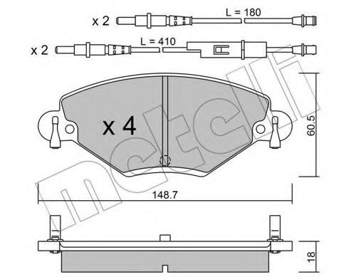 22-0331-0 METELLI Brake System Brake Pad Set, disc brake