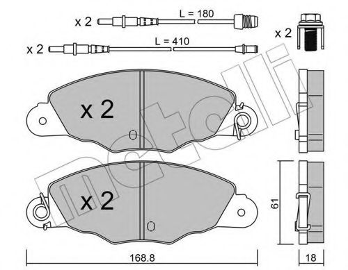 22-0334-0 METELLI Brake System Brake Pad Set, disc brake