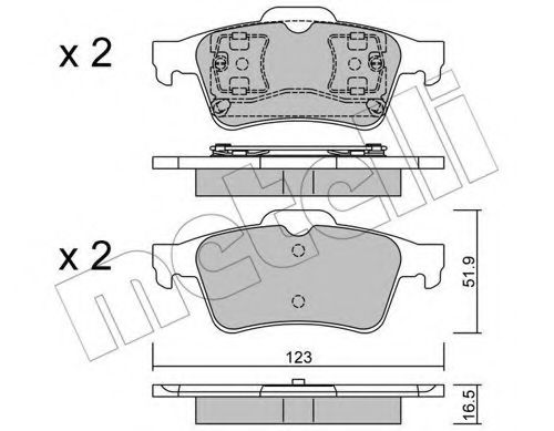 22-0337-0 METELLI Brake System Brake Pad Set, disc brake