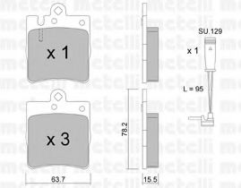 22-0344-1K METELLI Тормозная система Комплект тормозных колодок, дисковый тормоз