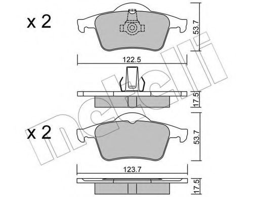 22-0348-0 METELLI Brake System Brake Pad Set, disc brake