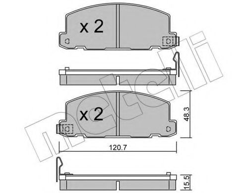 22-0360-0 METELLI Brake System Brake Pad Set, disc brake