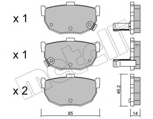 22-0362-0 METELLI Brake System Brake Pad Set, disc brake