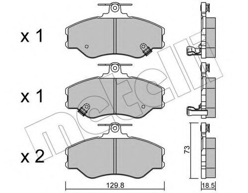 22-0366-0 METELLI Brake Pad Set, disc brake