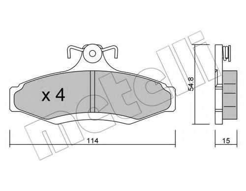 22-0369-0 METELLI Brake Pad Set, disc brake