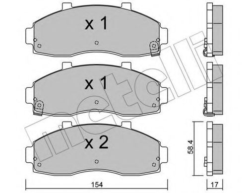 22-0373-0 METELLI Brake System Brake Pad Set, disc brake