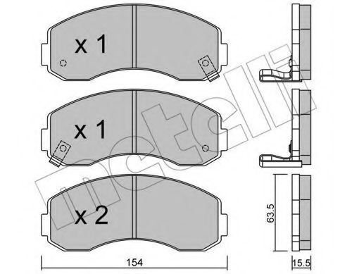 22-0377-0 METELLI Brake System Brake Pad Set, disc brake