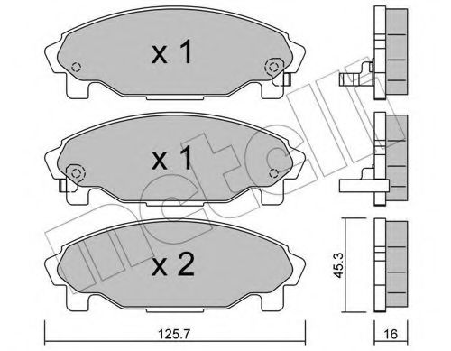 22-0379-0 METELLI Brake System Brake Pad Set, disc brake