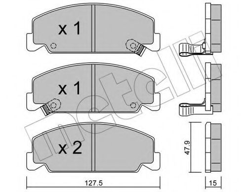 22-0383-0 METELLI Brake System Brake Pad Set, disc brake