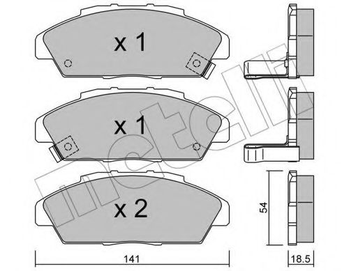 22-0385-0 METELLI Brake System Brake Pad Set, disc brake