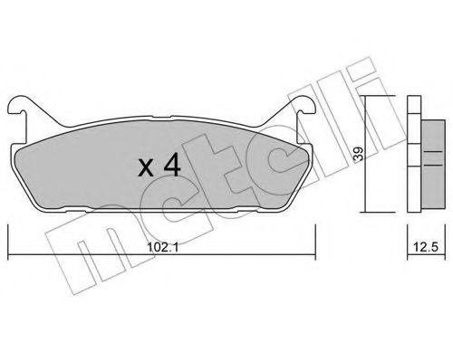 22-0390-0 METELLI Brake System Brake Pad Set, disc brake