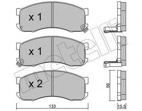 22-0394-0 METELLI Brake System Brake Pad Set, disc brake