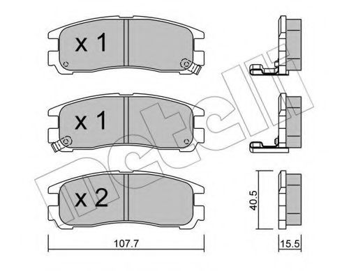 22-0398-0 METELLI Brake System Brake Pad Set, disc brake