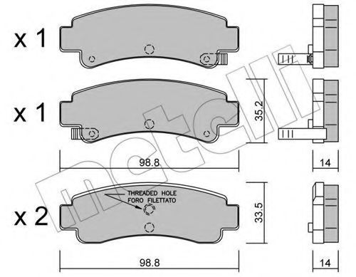 22-0402-0 METELLI Brake System Brake Pad Set, disc brake