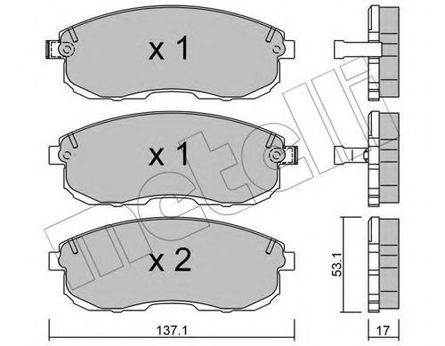 22-0404-0 METELLI Brake System Brake Pad Set, disc brake