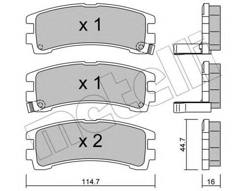 22-0408-0 METELLI Brake System Brake Pad Set, disc brake