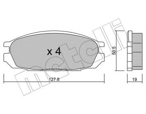22-0409-0 METELLI Тормозная система Комплект тормозных колодок, дисковый тормоз