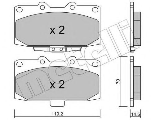 22-0413-0 METELLI Brake System Brake Pad Set, disc brake