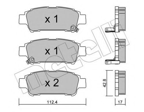 22-0428-0 METELLI Brake System Brake Pad Set, disc brake
