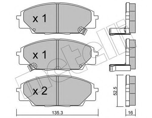 22-0435-0 METELLI Brake Pad Set, disc brake