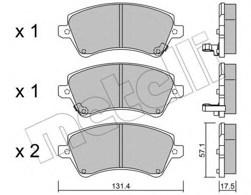 22-0446-0 METELLI Brake System Brake Pad Set, disc brake