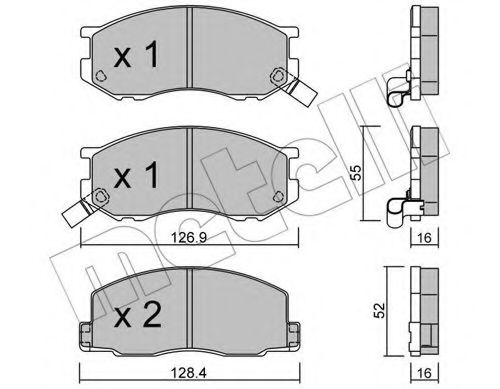 22-0455-0 METELLI Brake System Brake Pad Set, disc brake