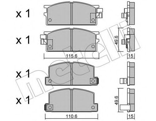 22-0466-0 METELLI Brake System Brake Pad Set, disc brake