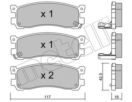 22-0478-0 METELLI Brake System Brake Pad Set, disc brake