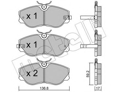 22-0491-0 METELLI Brake System Brake Pad Set, disc brake