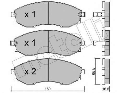 22-0517-0 METELLI Brake System Brake Pad Set, disc brake