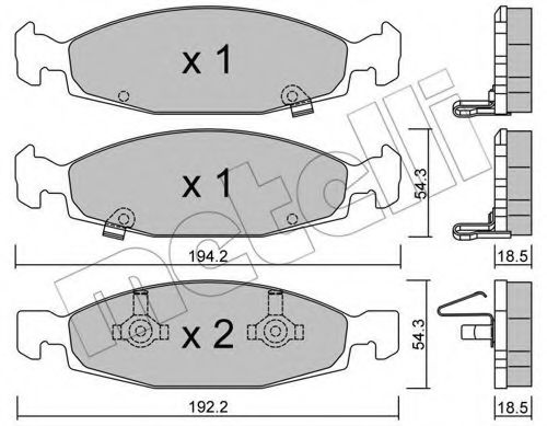 22-0525-0 METELLI Brake System Brake Pad Set, disc brake
