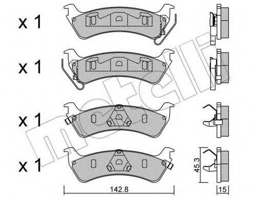 22-0527-0 METELLI Brake System Brake Pad Set, disc brake