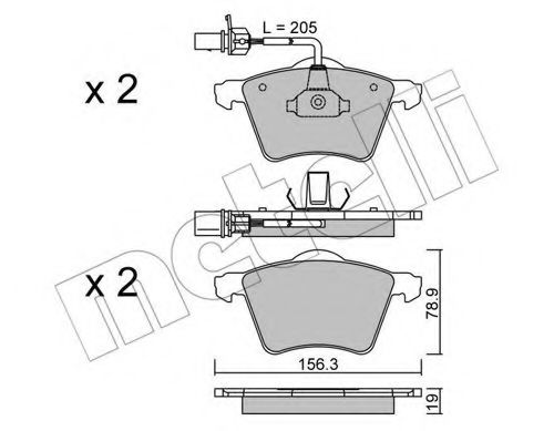 22-0550-1 METELLI Brake Pad Set, disc brake