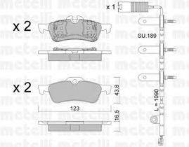 22-0556-0K METELLI Brake Pad Set, disc brake