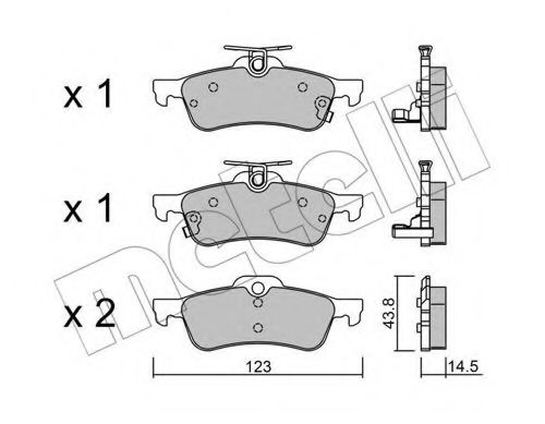 22-0556-1 METELLI Brake Pad Set, disc brake