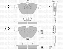 22-0558-1K METELLI Brake System Brake Pad Set, disc brake